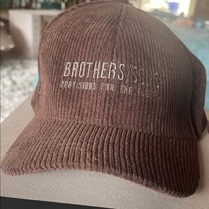 Brother brown corduroy cap with gold logo